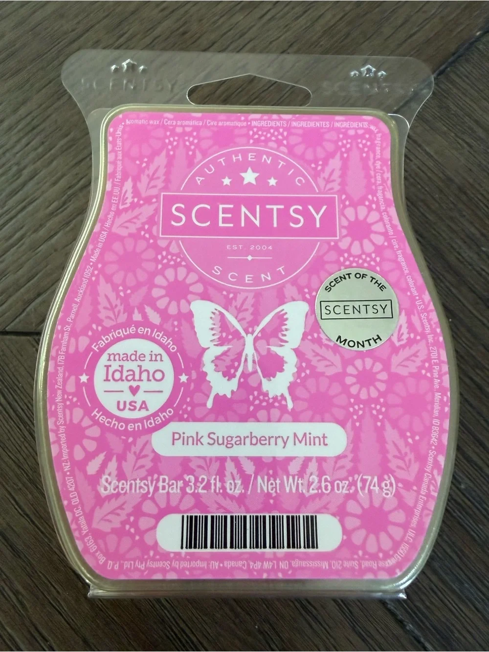 Scentsy Pink Sugarberry Mint Wax Bar Scent of the Month Retired